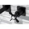Kingston Brass KS6120BEX Two-Handle Wall Mount Bathroom Faucet, Matte Black KS6120BEX - alternate 2